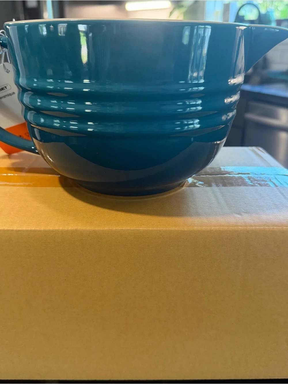 NEW IN BOX Le Creuset Batter Bowl - Mixing Bowl - 2L In RETIRED Deep Teal